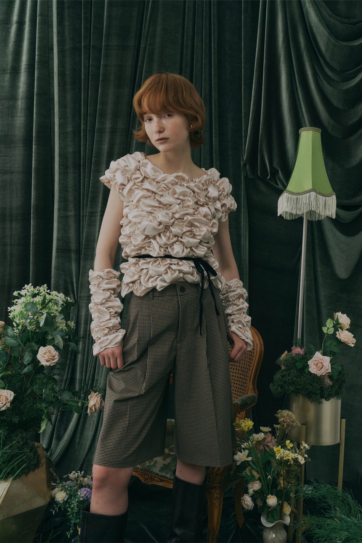Cream Armwarmer Blouse