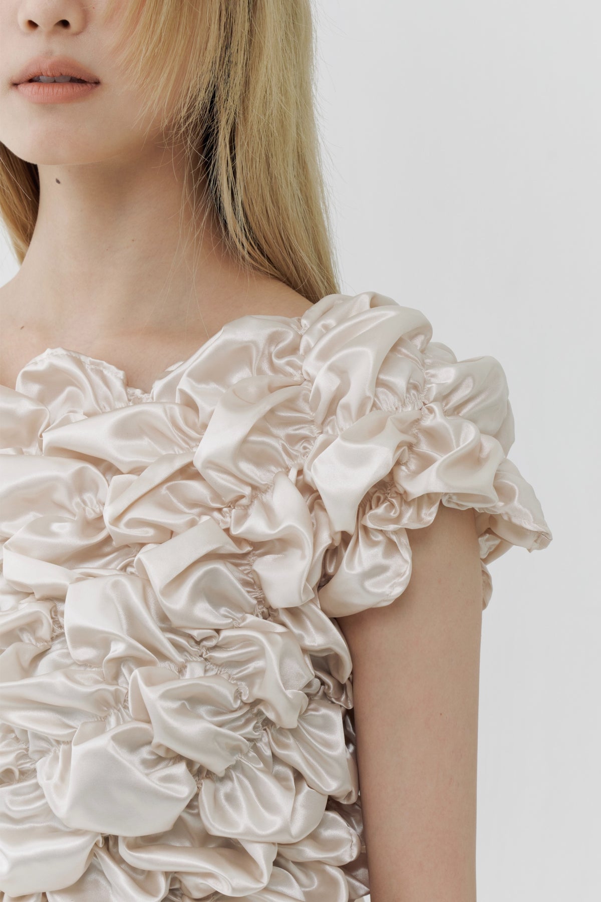 Cream Armwarmer Blouse