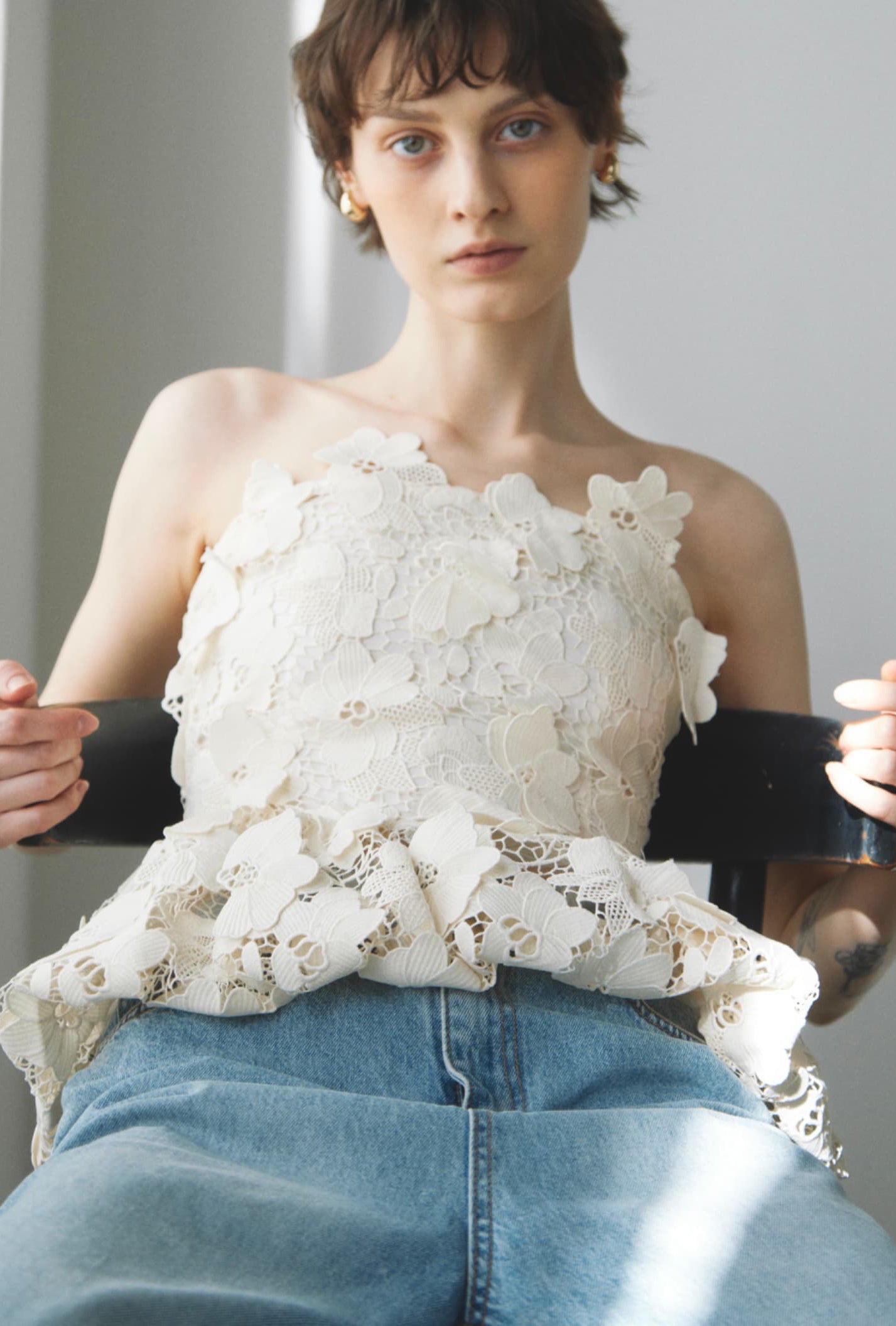 Flower Motif Bustier