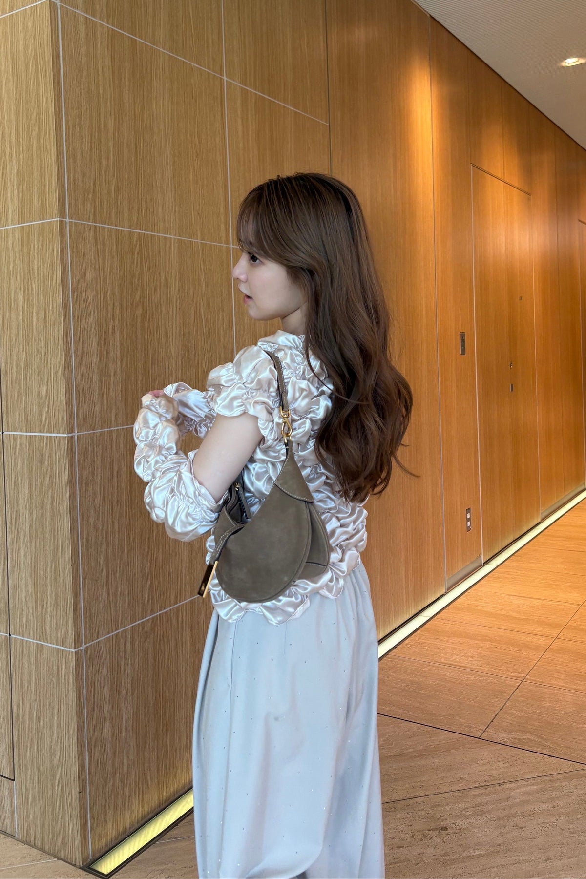 Cream Armwarmer Blouse