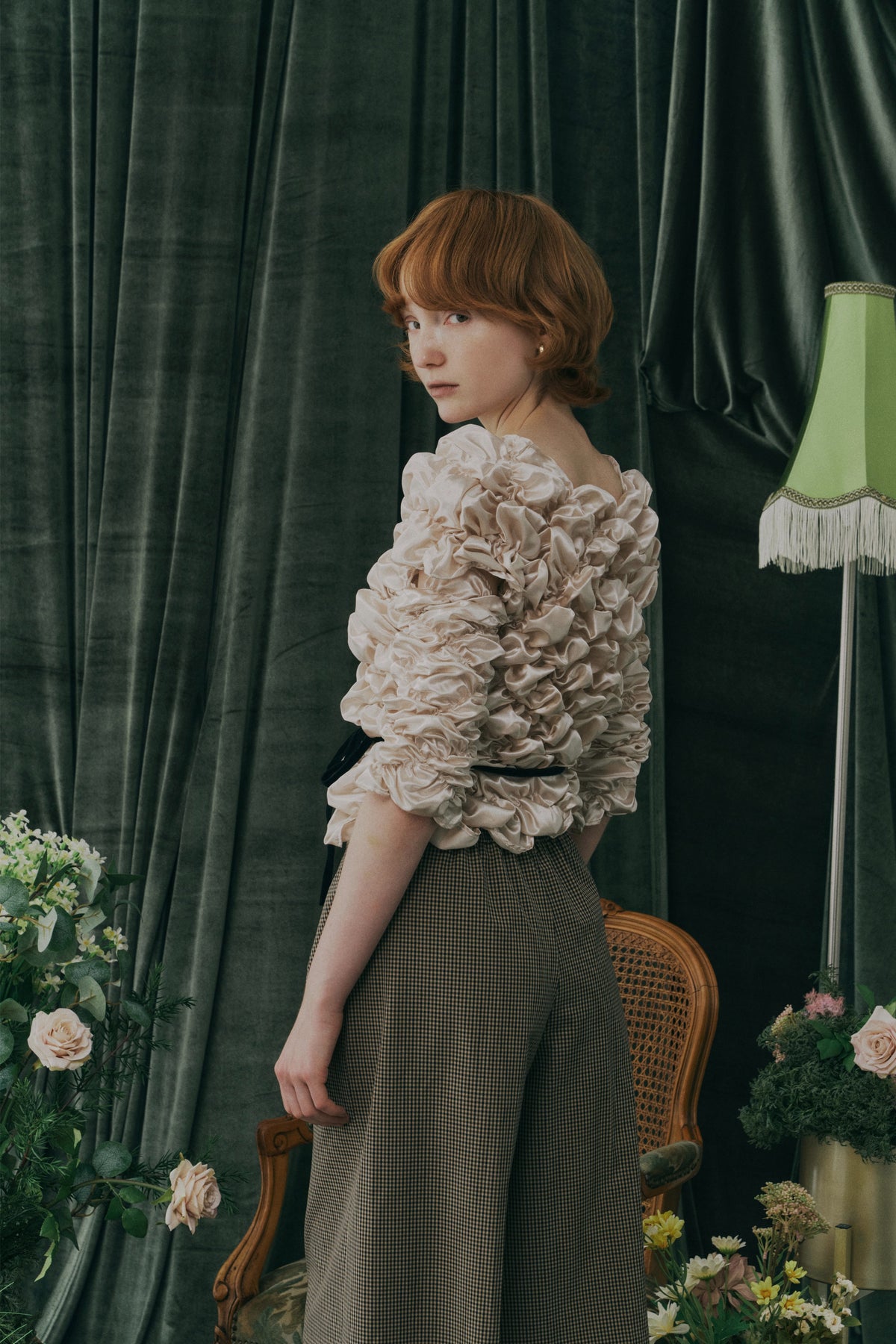 Cream Armwarmer Blouse