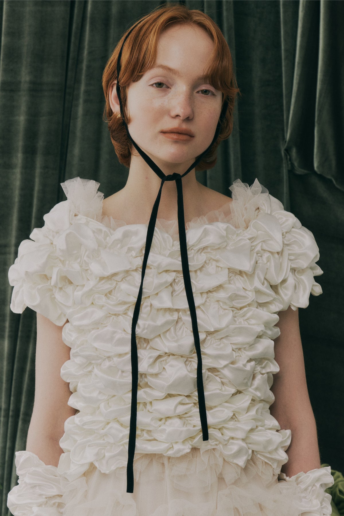 Cream Armwarmer Blouse