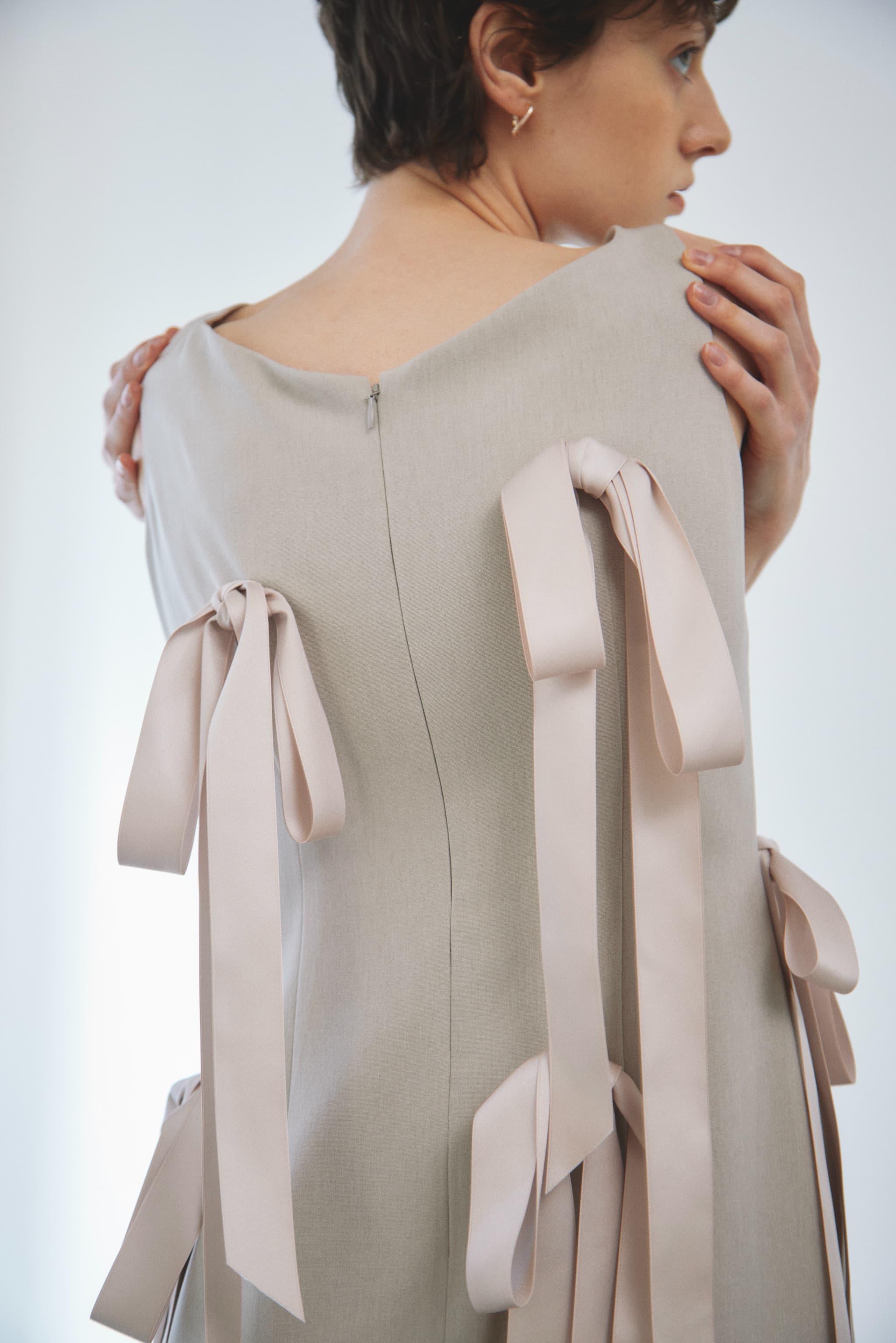 RESTOCK 〉Long Ribbon Dress