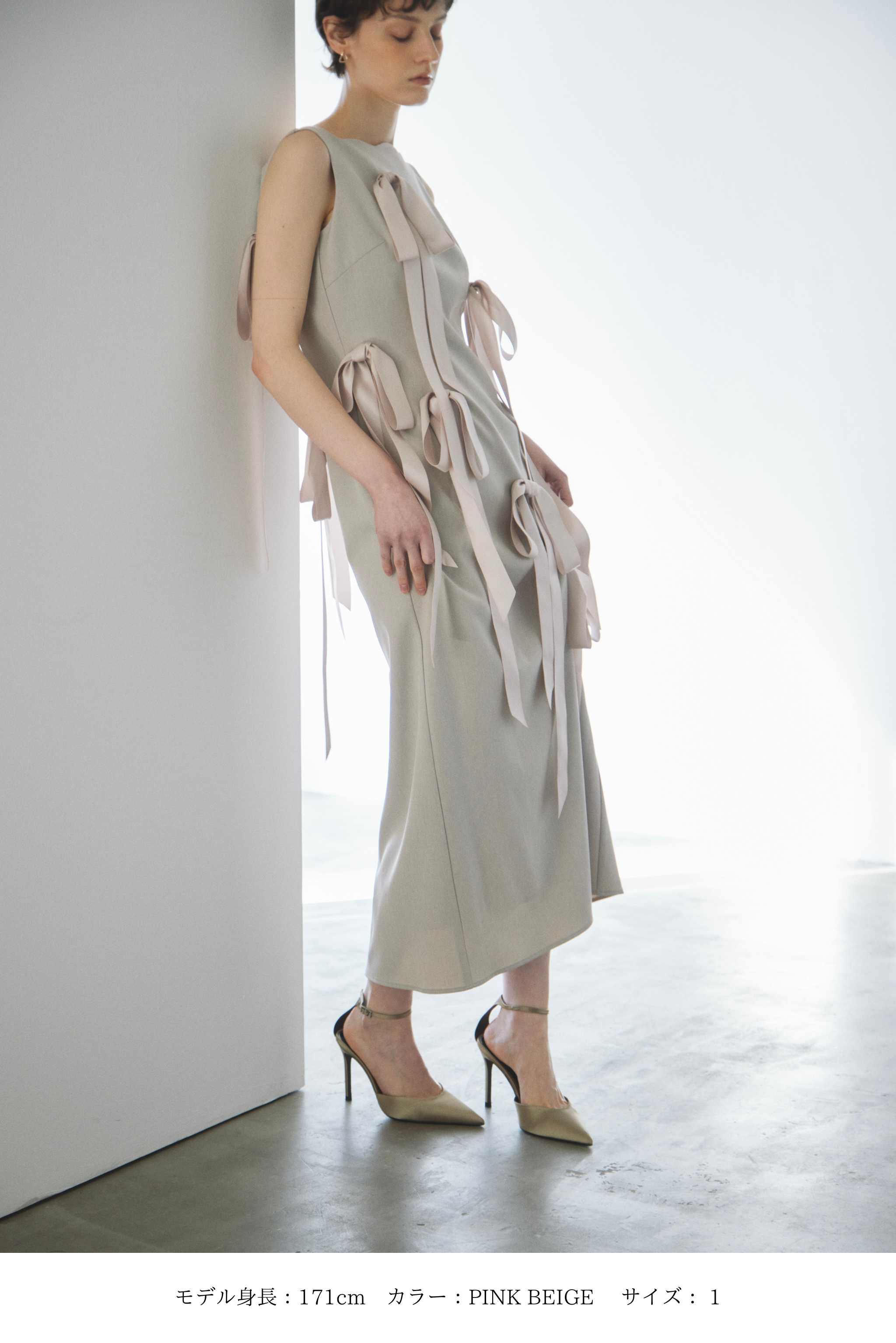 RESTOCK 〉Long Ribbon Dress