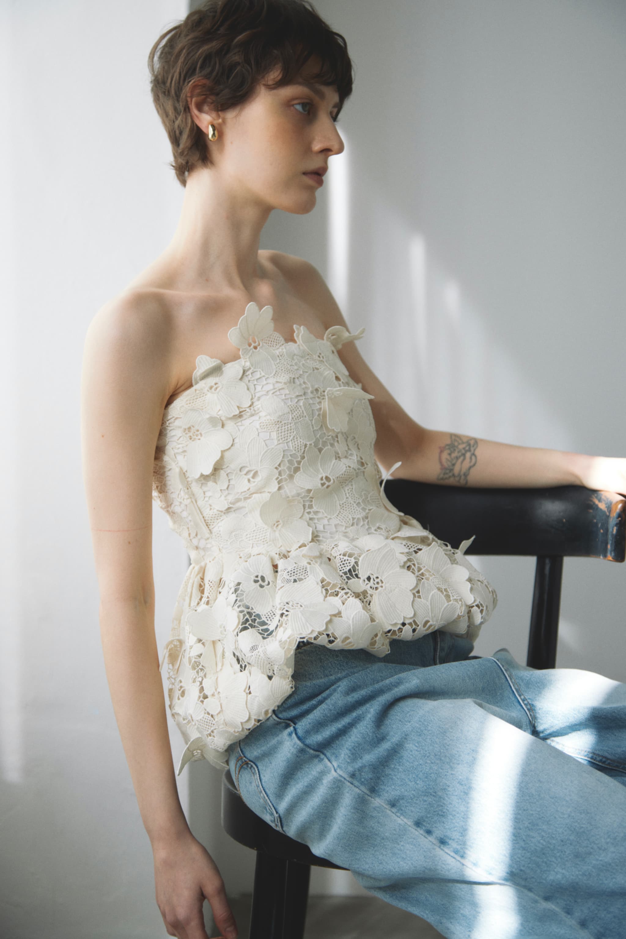 Flower Motif Bustier