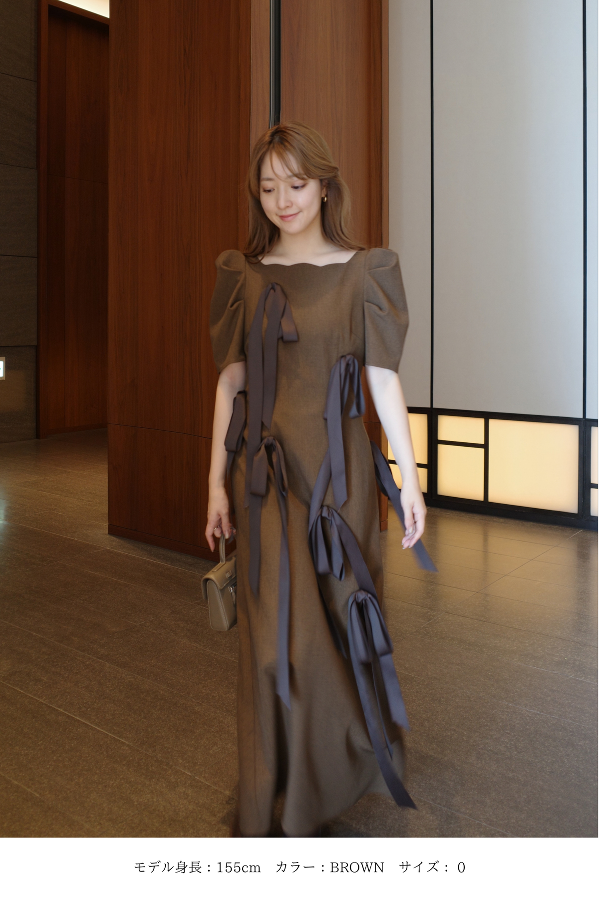 〈 RESTOCK 〉Long Ribbon Midnight Dress