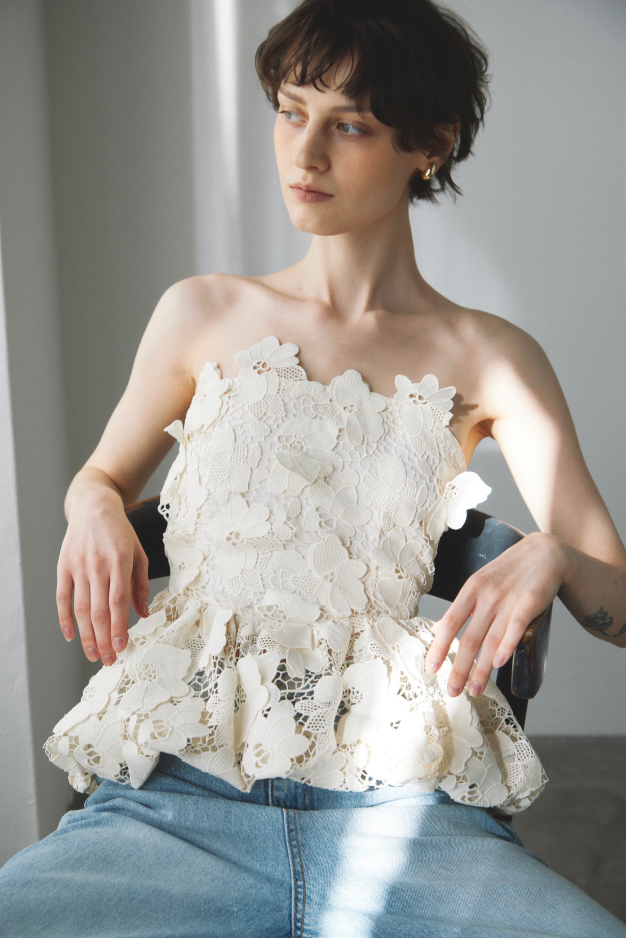 Flower Motif Bustier