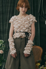 Cream Armwarmer Blouse