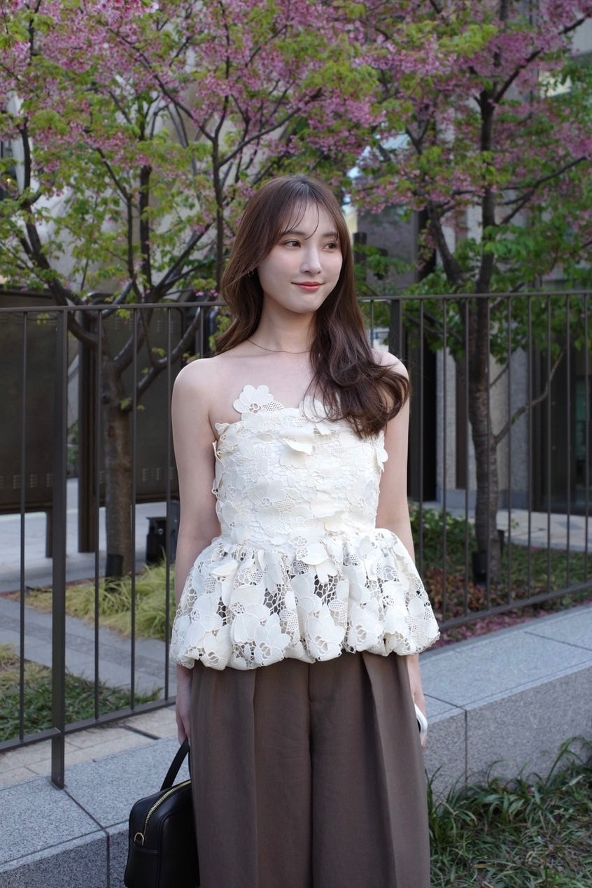 Flower Motif Bustier