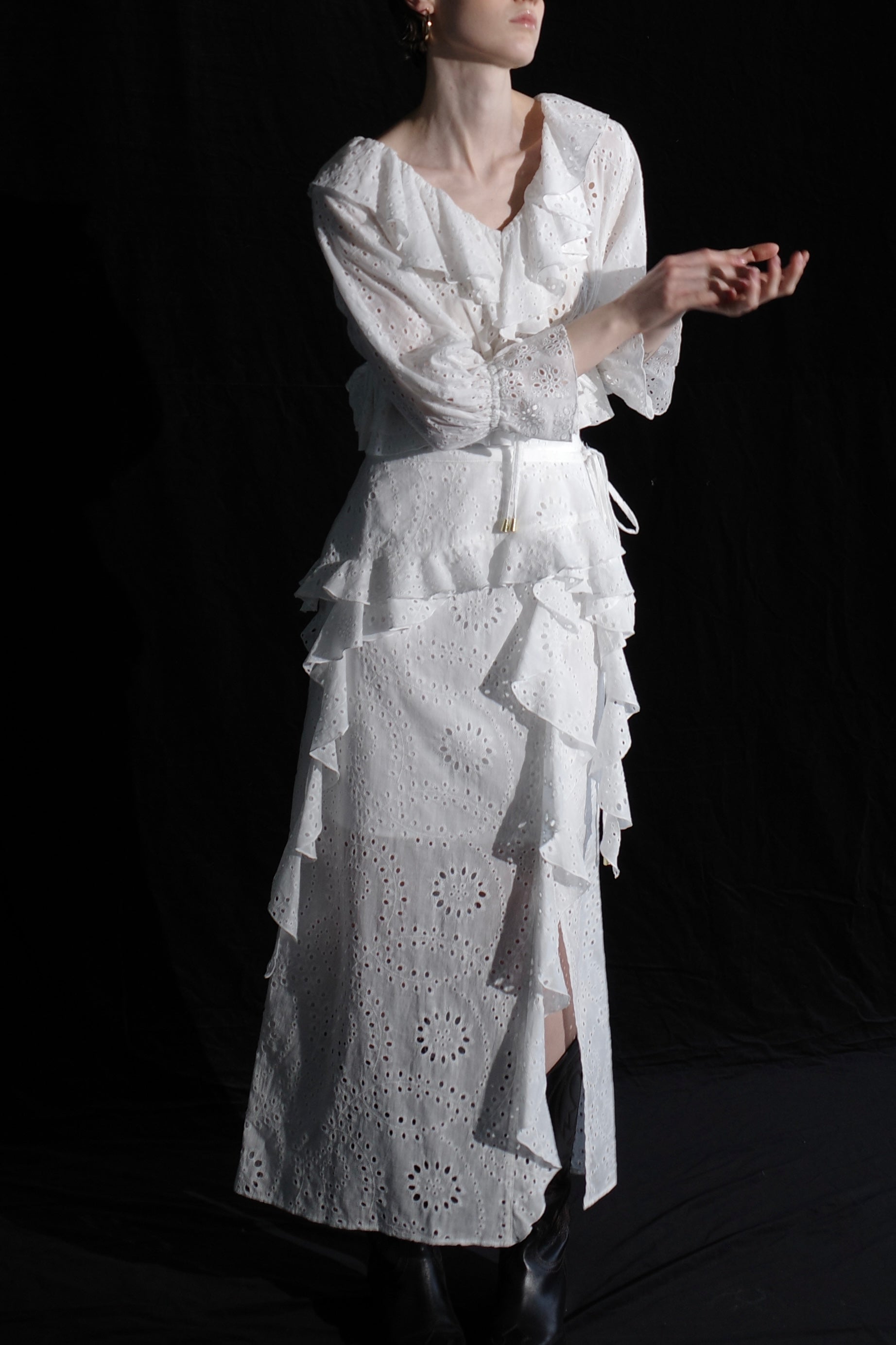 Cotton Lace Pair Skirt