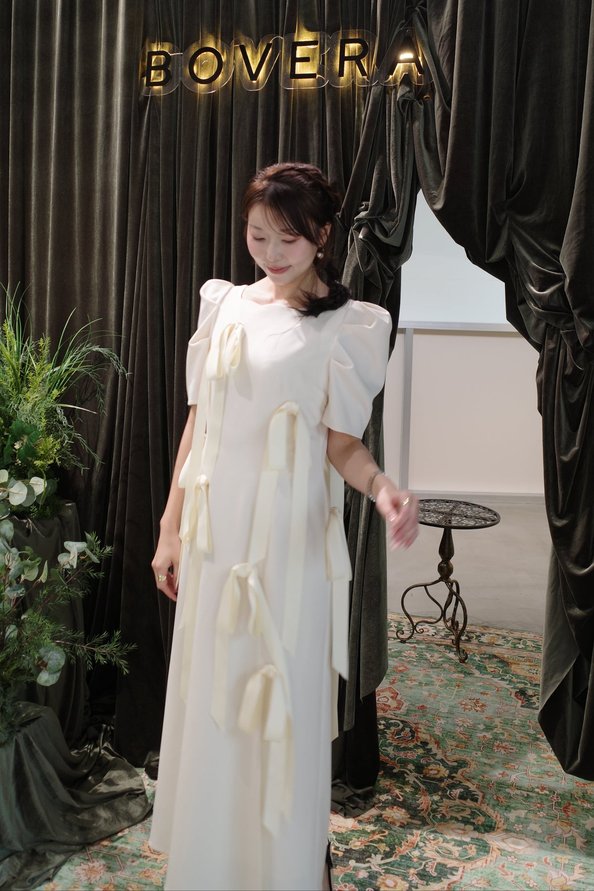 〈 RESTOCK 〉Long Ribbon Midnight Dress