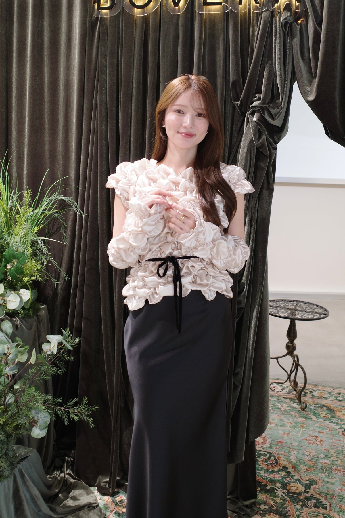 Cream Armwarmer Blouse